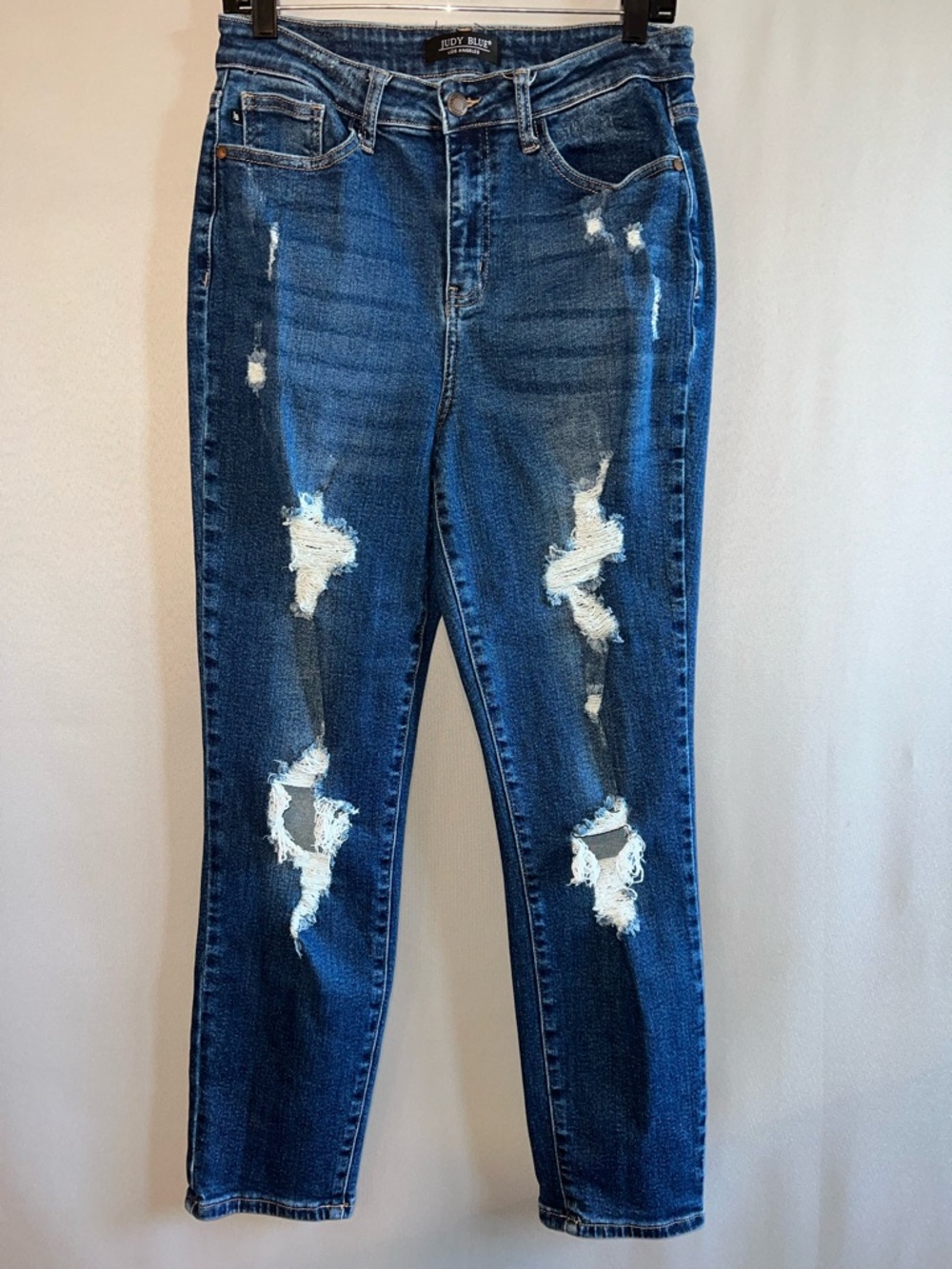 Judy Blue High Waist Distressed Boyfriend Jeans Mid Wash 9/29